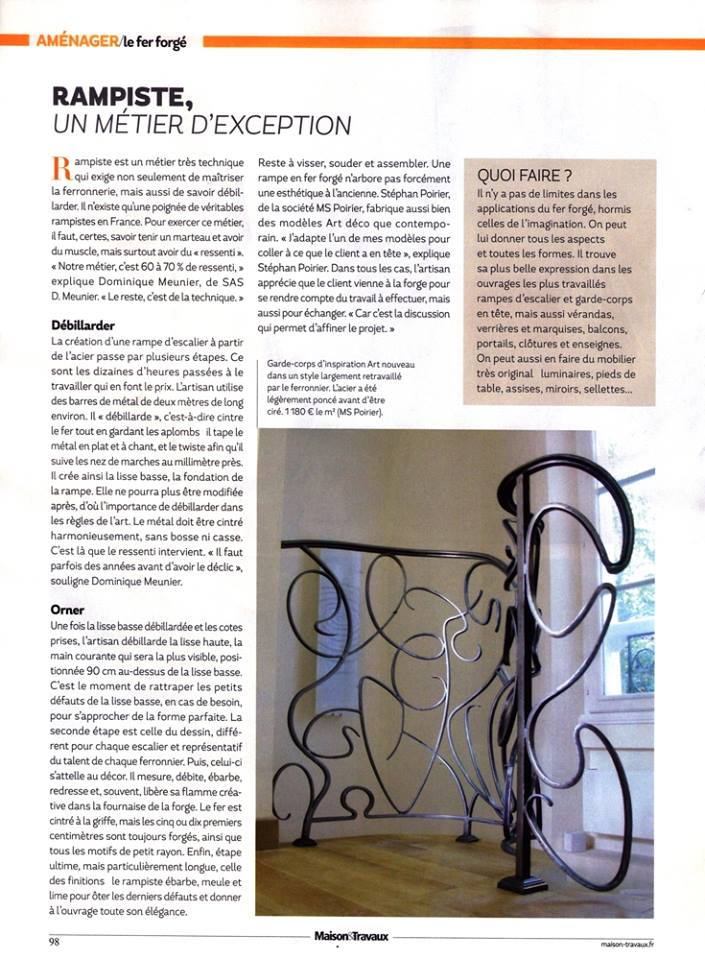 Article de presse sur le métier de rampiste et le débillardage