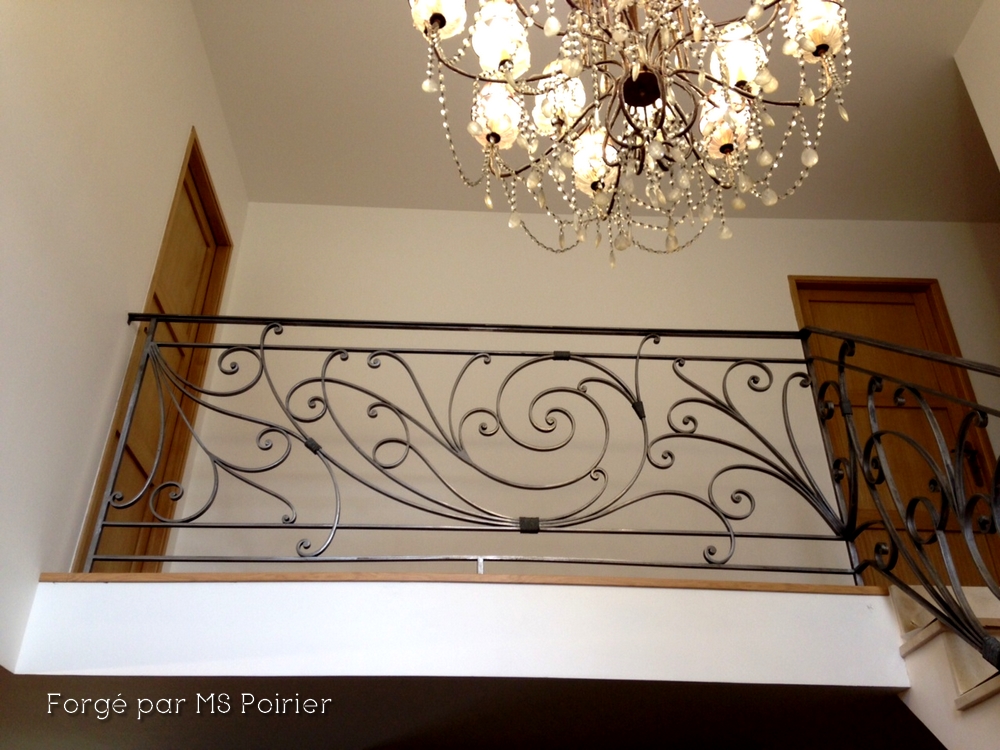 Garde-corps d'intérieur forgé  chaud modèle Gaspard II
