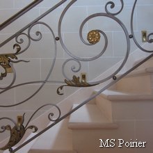 Rampe d escalier en fer forgé classique modèle Louis XIV