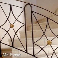 Rampe d escalier en fer forgé moderne modèle Saint Barthelemy